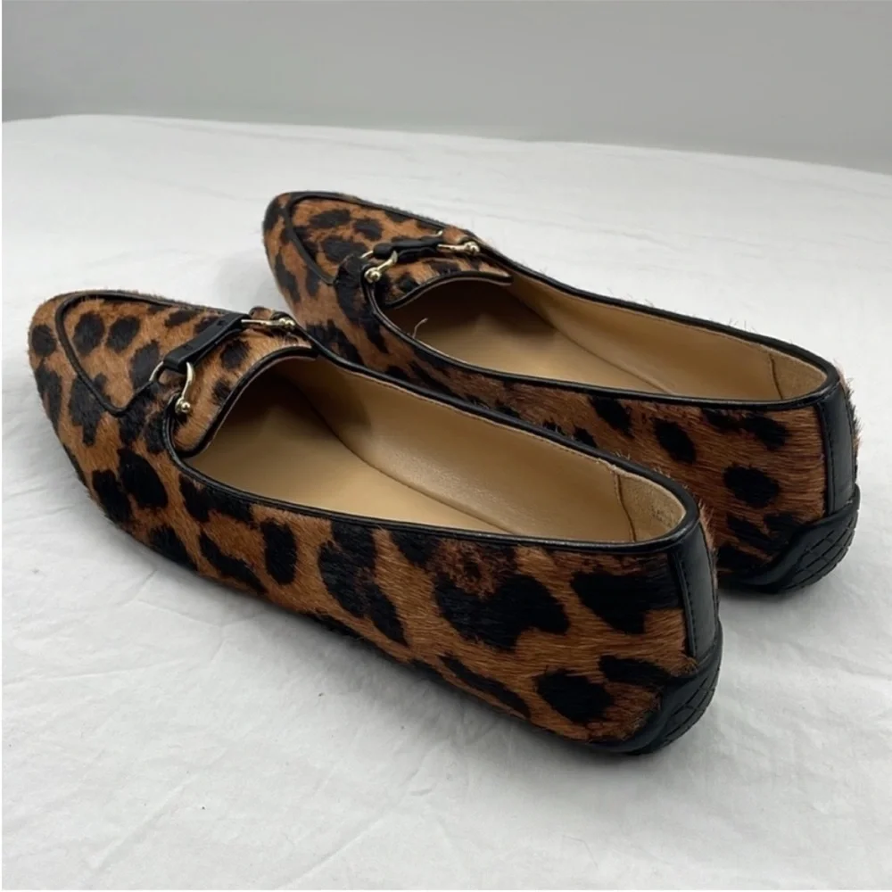 NEW! Talbots Francesca Driving Moccasins - Leopard Print Calf Hair. 7AA. - Picture 8 of 14